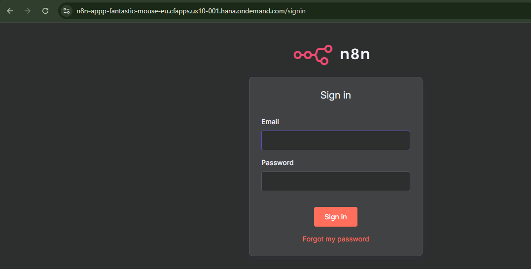 n8n sign in page